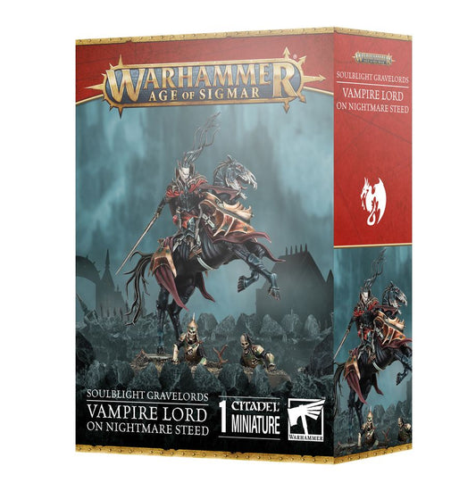 Soulblight Gravelords: Vampire Lord on Nightmare Steed - 凋魂墓穴領主：騎夢魘獸的吸血鬼領主