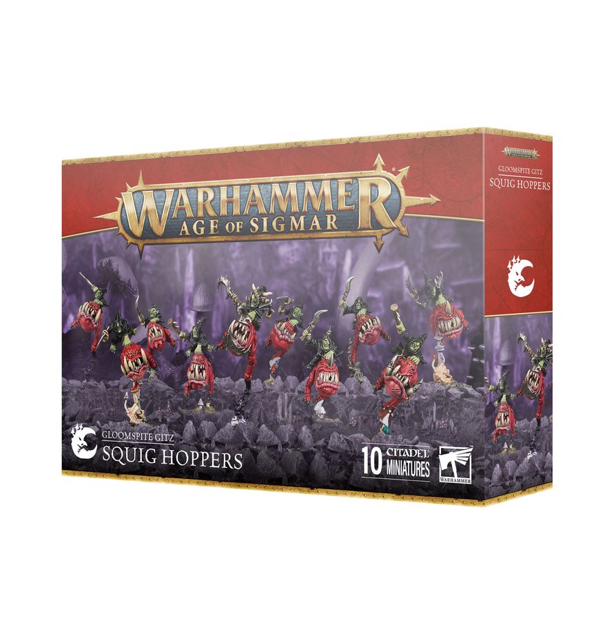Gloomspite Gitz: Squig Hoppers - 幽暗惡徒球菌騎兵
