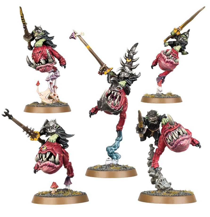 Gloomspite Gitz: Squig Hoppers - 幽暗惡徒球菌騎兵