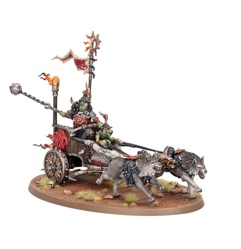 Gloomspite Gitz: Snarlboss on War-Wheela - 暗怨地精：乘坐戰車的齜牙獸頭目
