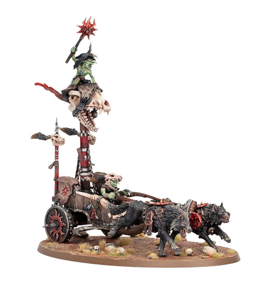 Gloomspite Gitz: Snarlboss on War-Wheela - 暗怨地精：乘坐戰車的齜牙獸頭目