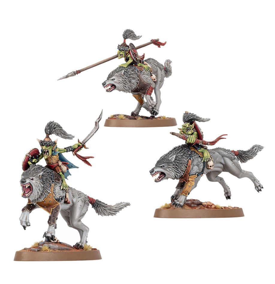 Gloomspite Gitz: Snarlboss and Wolfgit Retinue - 暗怨地精：齜牙獸頭目與狼騎扈從