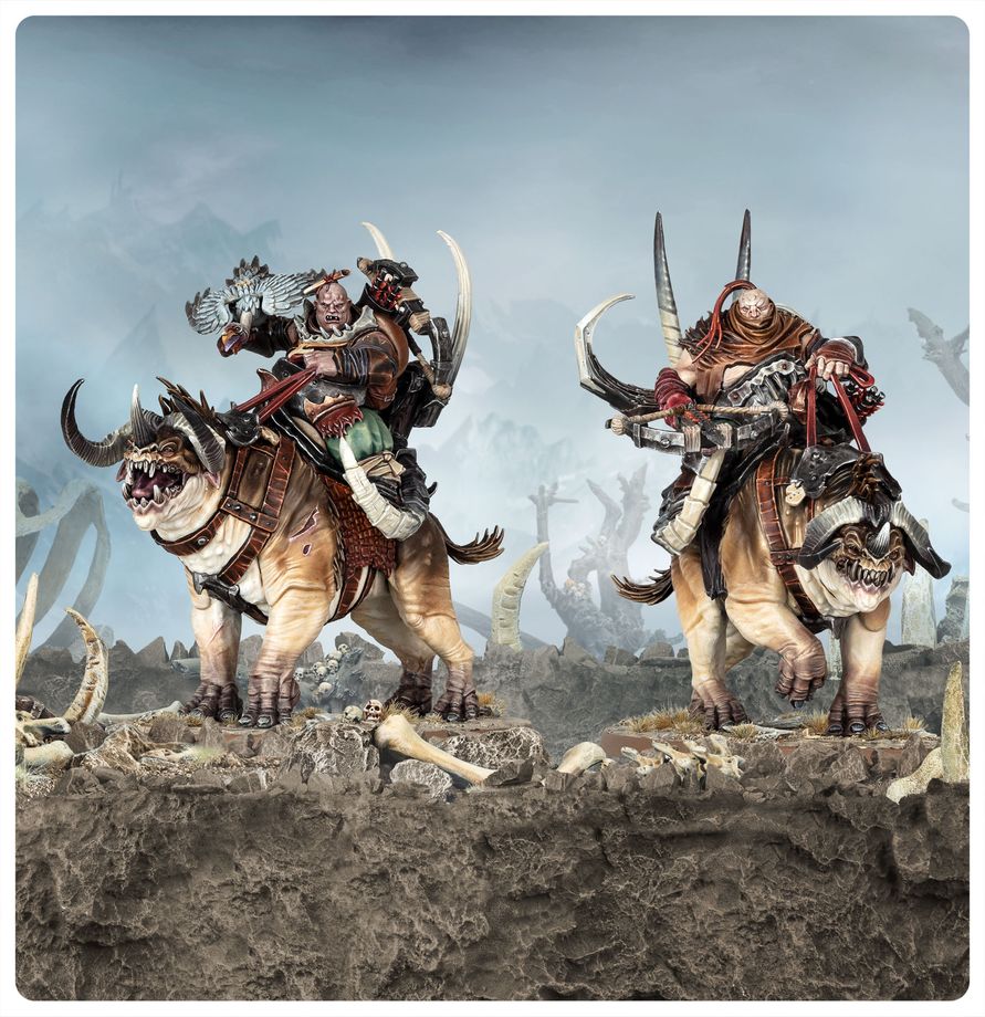 Ogor Mawtribes: Maulbeast Raiders/Cavalry - 食人魔大胃部落：撕咬獸劫掠者