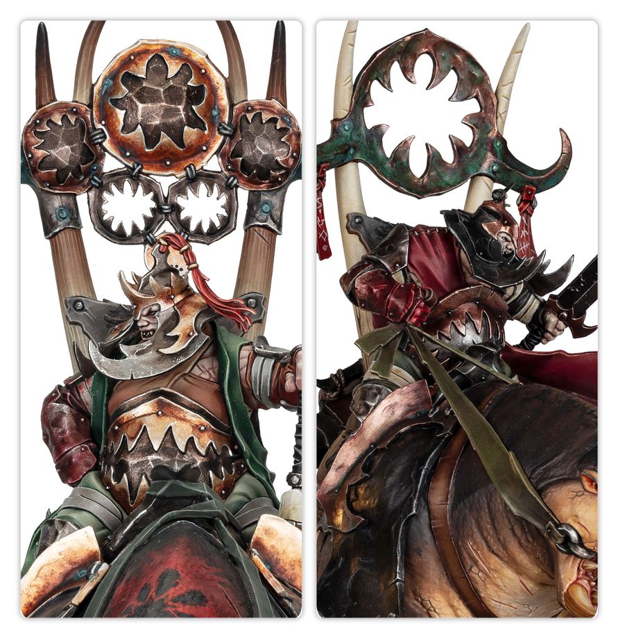 Ogor Mawtribes: Morga the Mighty – Overtyrant / Tyrant on Glutthorn - 食人魔大胃部落：霸者莫爾伽