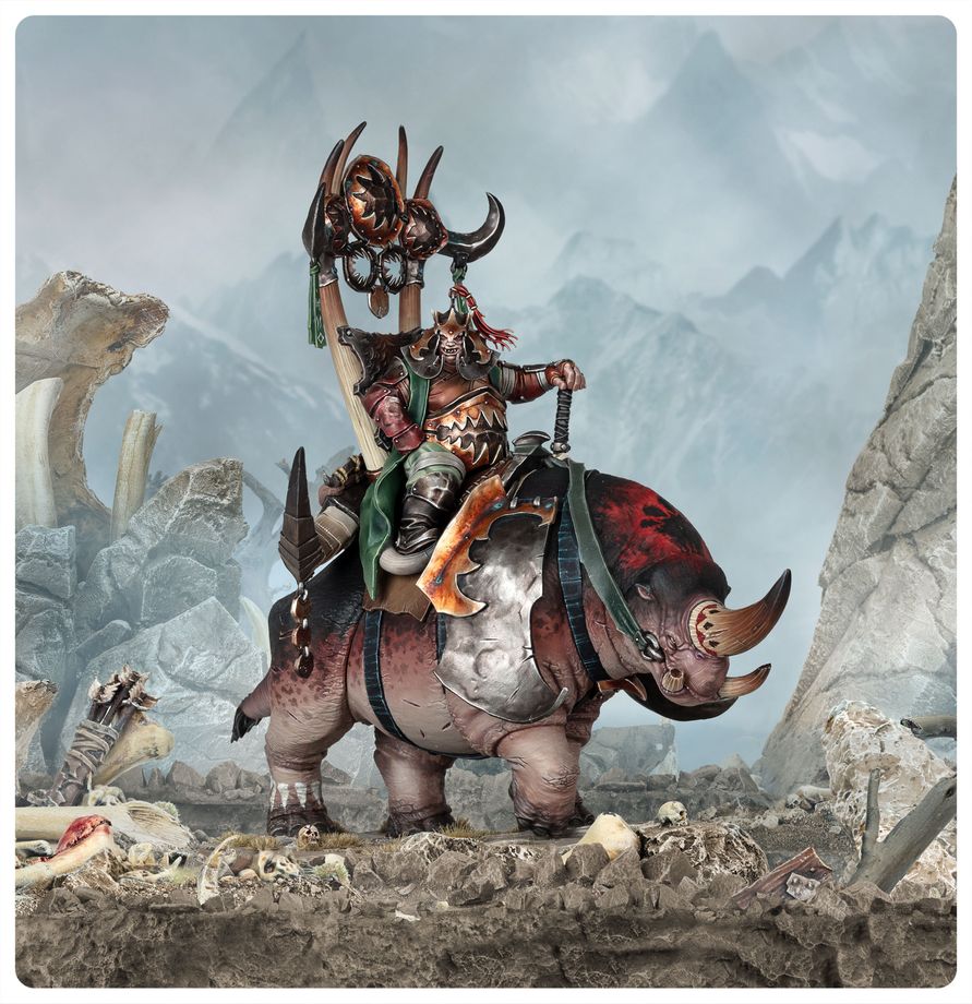 Ogor Mawtribes: Morga the Mighty – Overtyrant / Tyrant on Glutthorn - 食人魔大胃部落：霸者莫爾伽