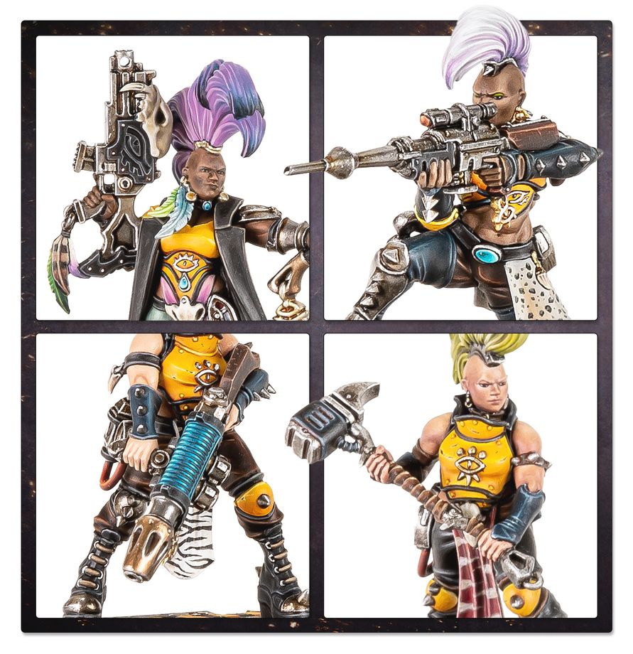 Necromunda: Escher Matriarchs & Phyrr Cats - 涅克羅蒙達：埃舍爾女族長與菲爾貓