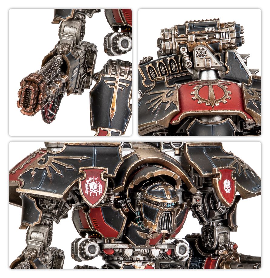 Legions Imperialis: Warlord Titan with Volkite Destructor and Macro-Gatling Blaster - 帝國軍團：裝備爆燃毀滅炮與重型加特林爆能炮的戰將泰坦