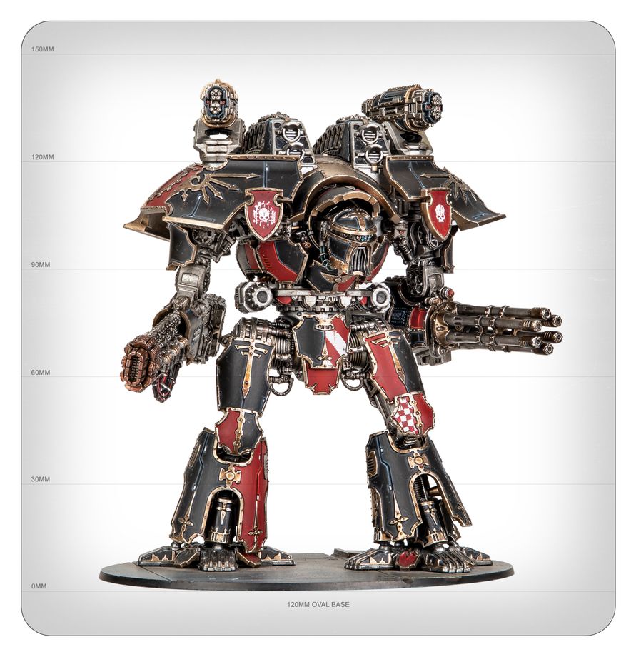 Legions Imperialis: Warlord Titan with Volkite Destructor and Macro-Gatling Blaster - 帝國軍團：裝備爆燃毀滅炮與重型加特林爆能炮的戰將泰坦