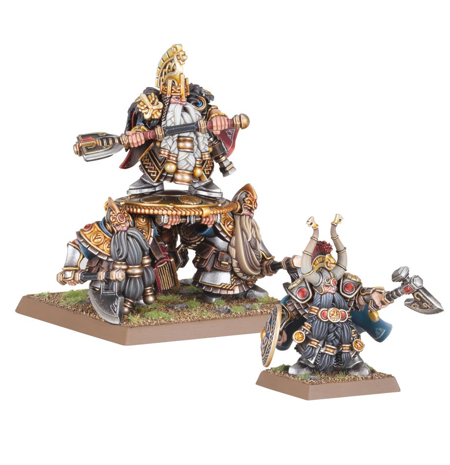 Dwarfen Mountain Holds: Dwarf Lords With Shieldbearers - 矮人群山要塞：矮人領主與扛盾者