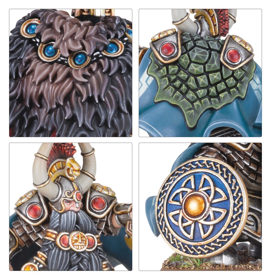 Dwarfen Mountain Holds: Dwarf Lords With Shieldbearers - 矮人群山要塞：矮人領主與扛盾者