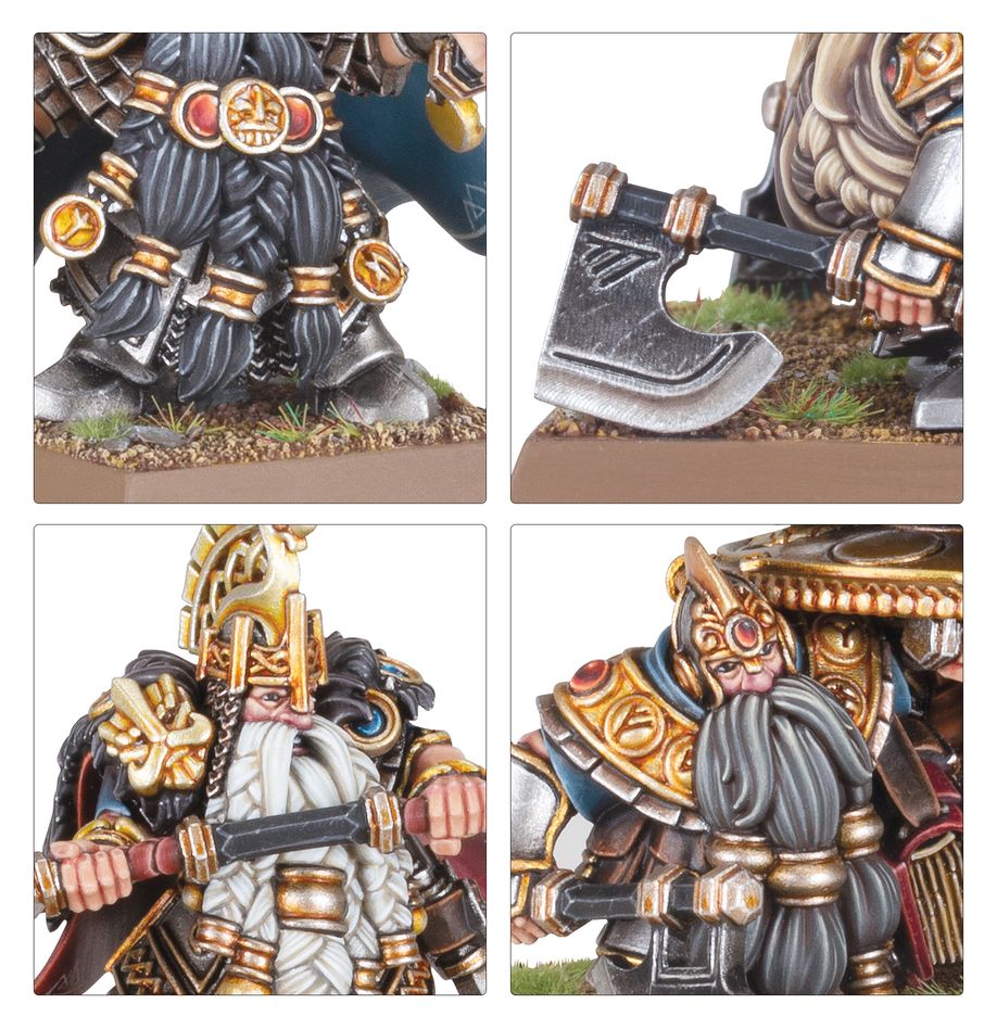 Dwarfen Mountain Holds: Dwarf Lords With Shieldbearers - 矮人群山要塞：矮人領主與扛盾者