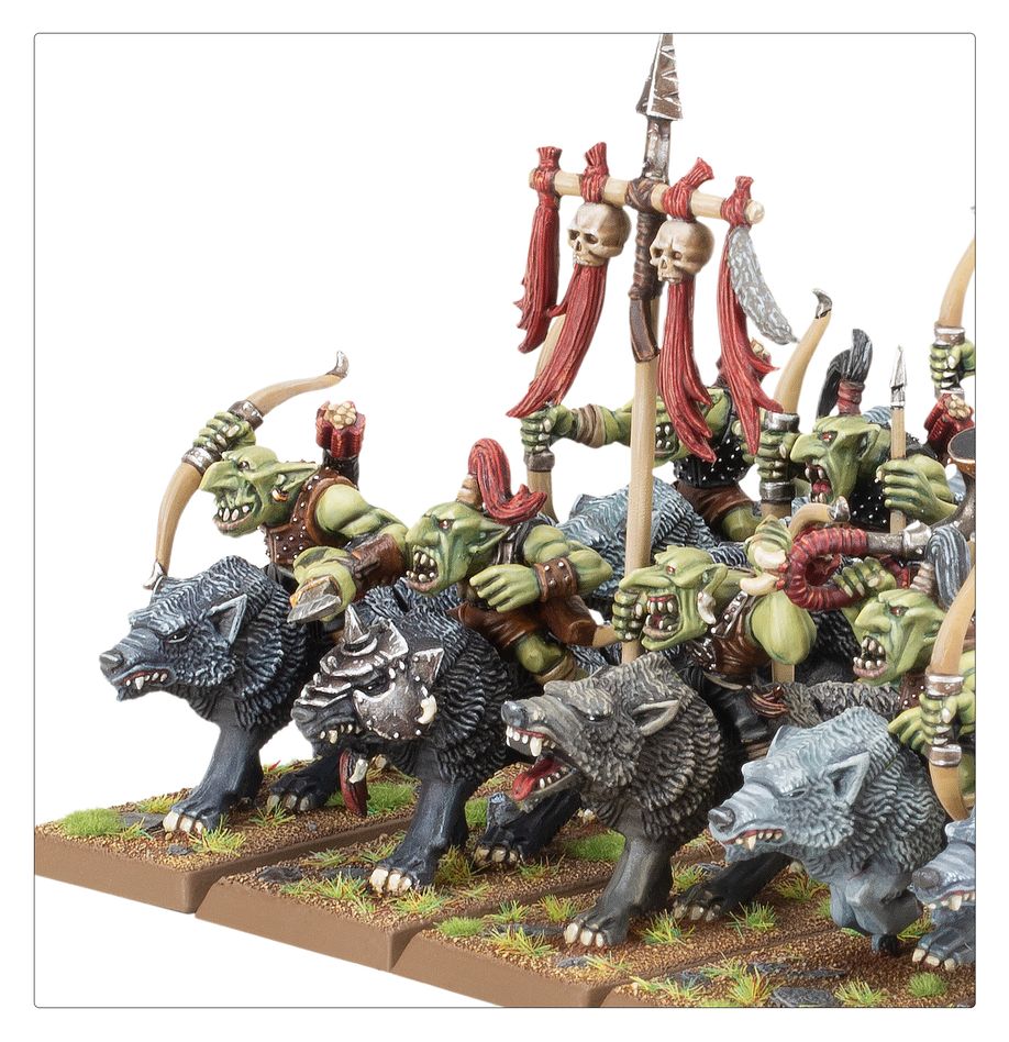 Orc and Goblin Tribes: Goblin Wolf Rider Mob - 獸人與地精部族：地精狼騎手暴徒