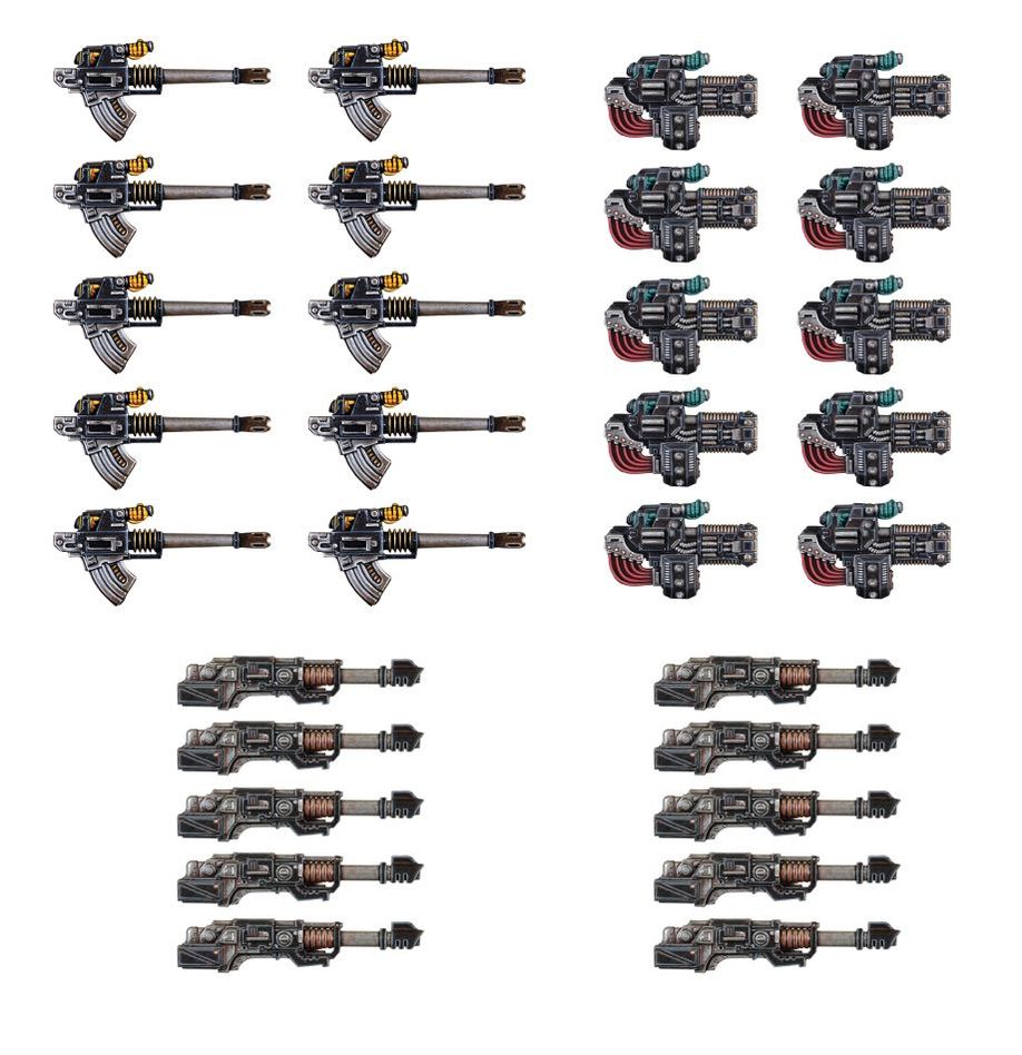Legiones Astartes: Heavy Weapons Upgrade Set - Volkite Culverins, Lascannons, and Autocannons - 阿斯塔特軍團：爆燃重砲、雷射砲和自動砲