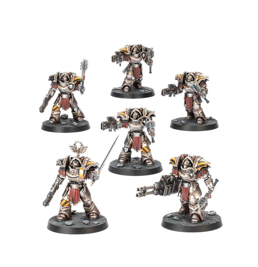 Legiones Astartes: Cataphractii Terminators with Volkite Chargers and Power Mauls - 阿斯塔特軍團：鐵騎型終結者動力鎚
