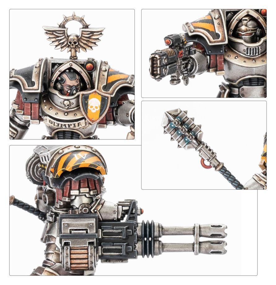 Legiones Astartes: Cataphractii Terminators with Volkite Chargers and Power Mauls - 阿斯塔特軍團：鐵騎型終結者動力鎚