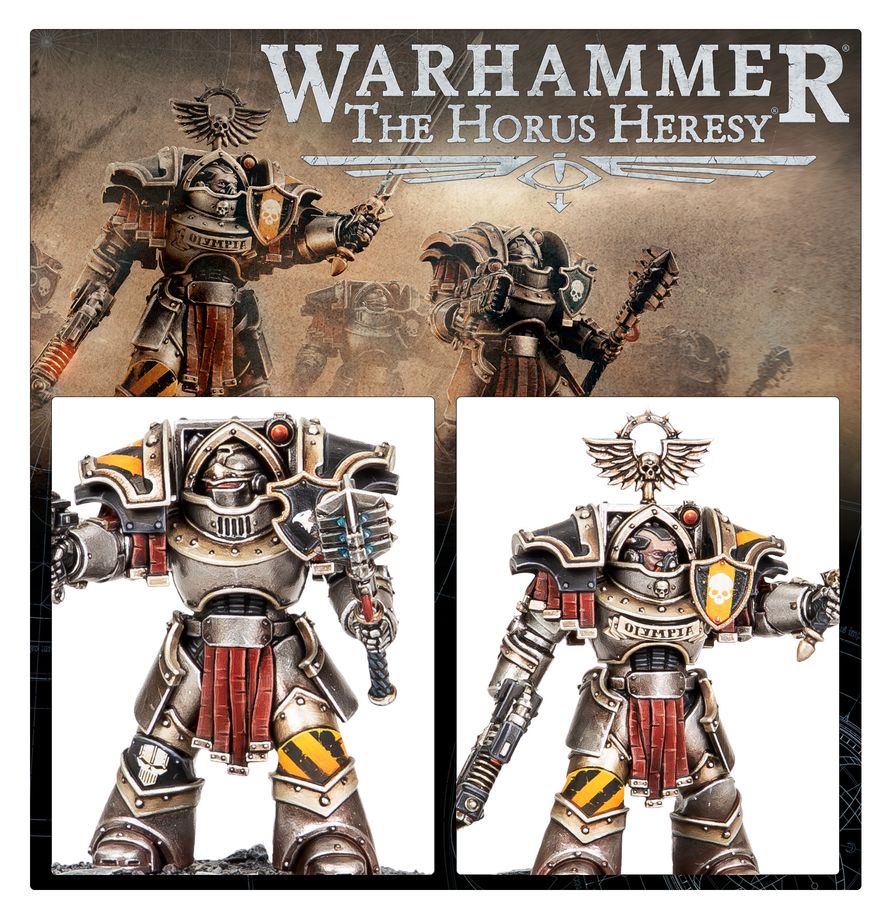 Legiones Astartes: Cataphractii Terminators with Volkite Chargers and Power Mauls - 阿斯塔特軍團：鐵騎型終結者動力鎚
