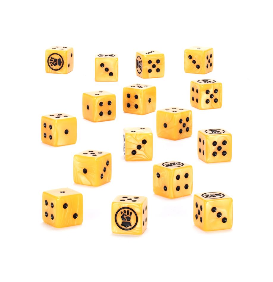 Imperial Fists: Dice Set - 戰鎚40,000：帝國之拳套骰