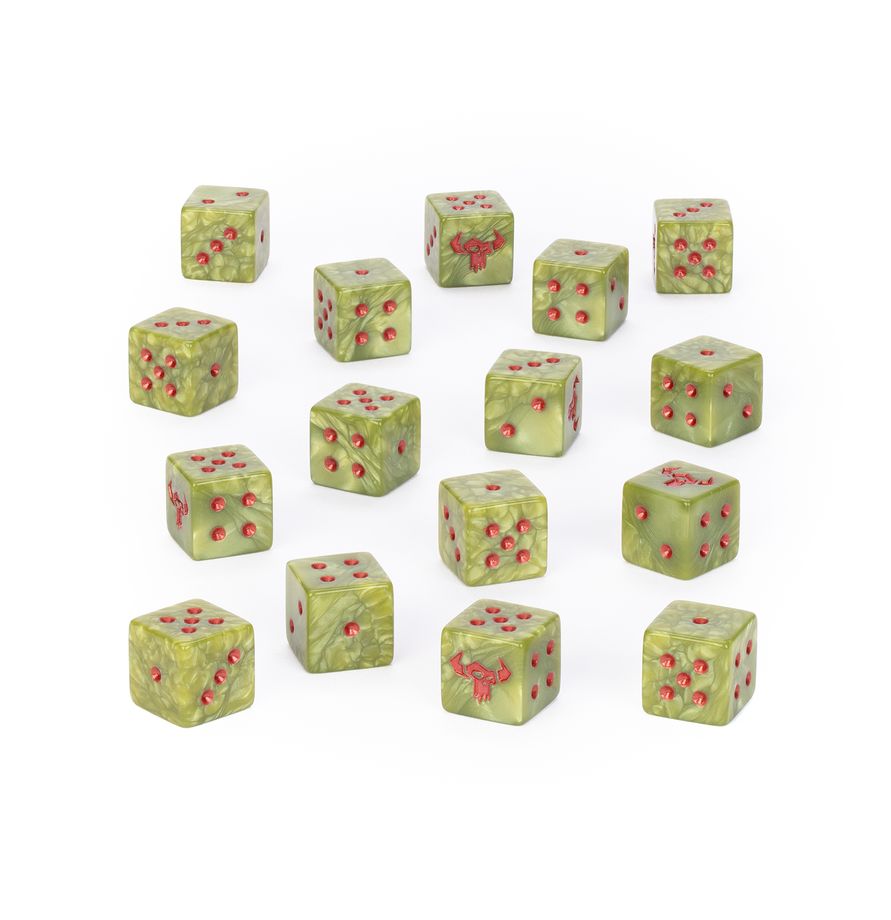 Orks: Dice Set - 戰鎚40,000：歐克蠻人骰組