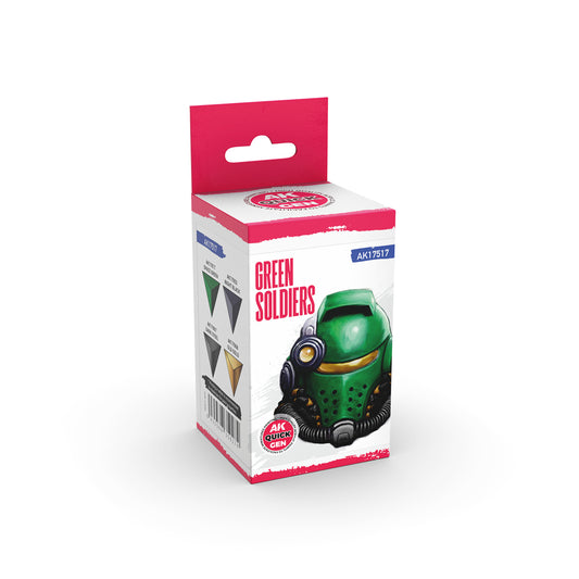AK17517 - Quick Gen - Green Soldiers (Quick Gen Set) 4 Paints - 士兵綠色 (速塗系列套組) 4色