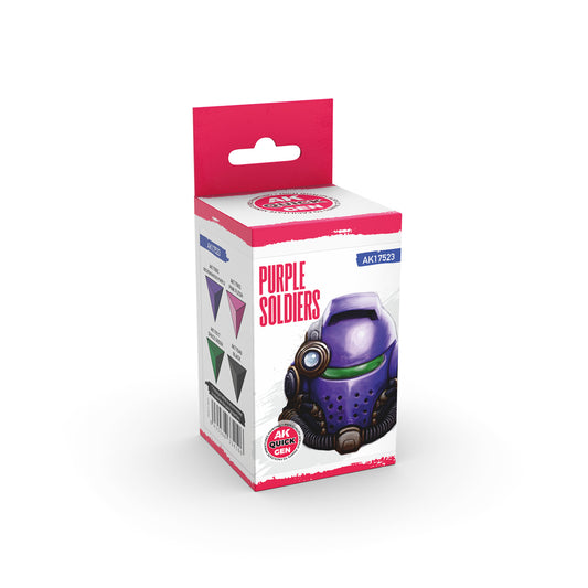 AK17523 - Quick Gen - Purple Soldiers (Quick Gen Set) 4 Paints - 士兵紫色 (速塗系列套組) 4色
