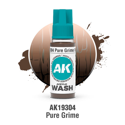 AK19304 - AK Acrylic Washes - Pure Grime Wash 18ml - 純垢 18ml