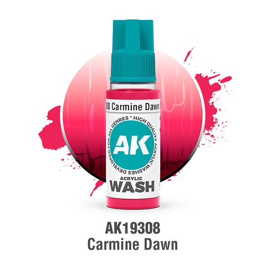 AK19308 - AK Acrylic Washes - Carmine Dawn Wash 18ml - 深紅黎明 18ml