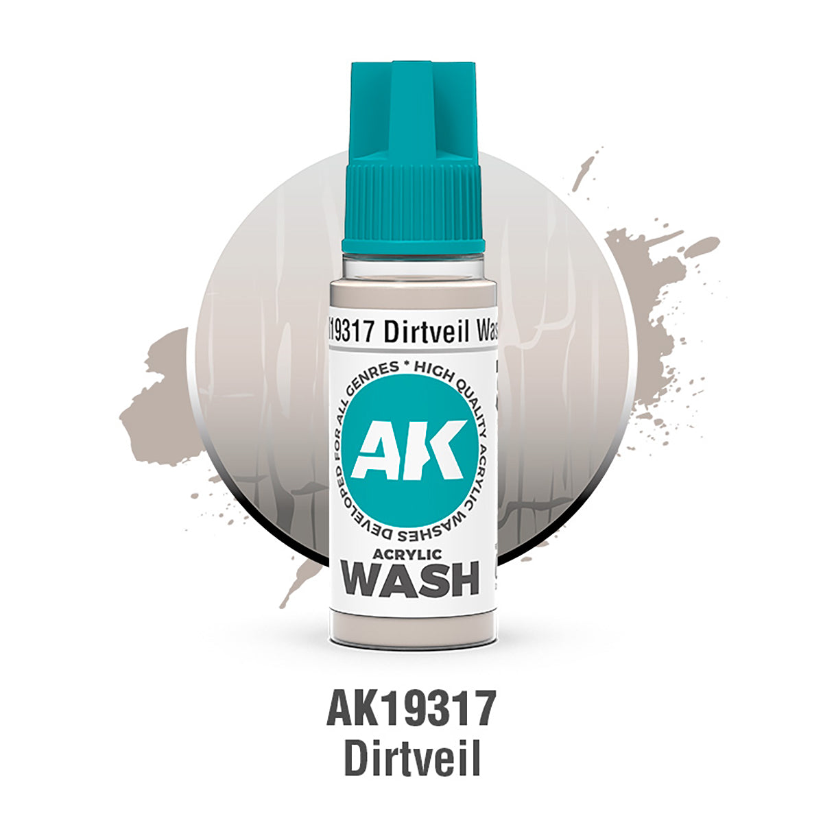 AK19317 - AK Acrylic Washes - Dirtveil Wash 18ml - 塵土 18ml