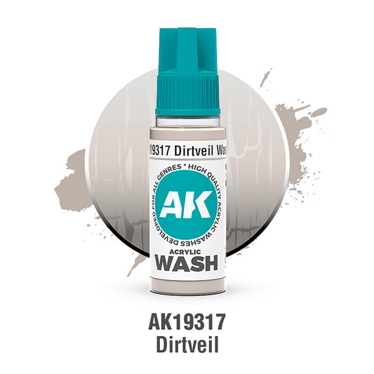 AK19317 - AK Acrylic Washes - Dirtveil Wash 18ml - 塵土 18ml