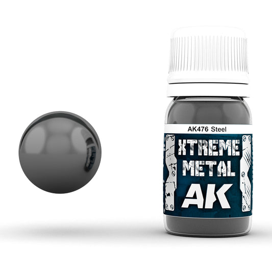 AK476 - Metallics - Xtreme Metal Steel 35ml - 極致金屬系列 - 鋼