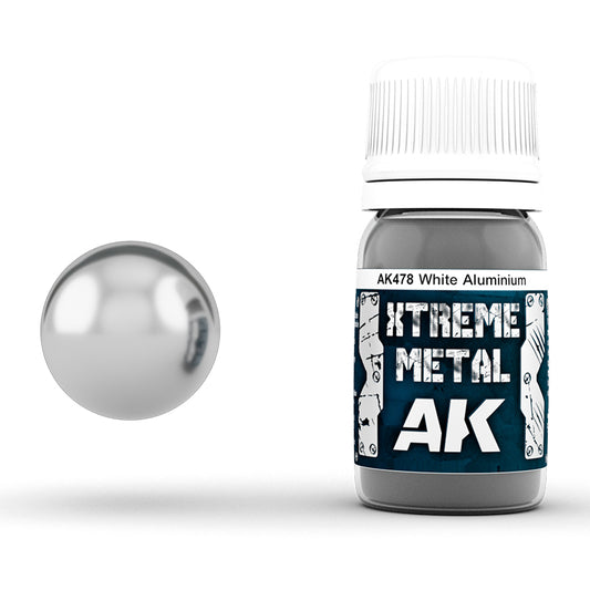AK478 - Metallics - Xtreme White Aluminium 35ml - 極致金屬系列 - 白鋁