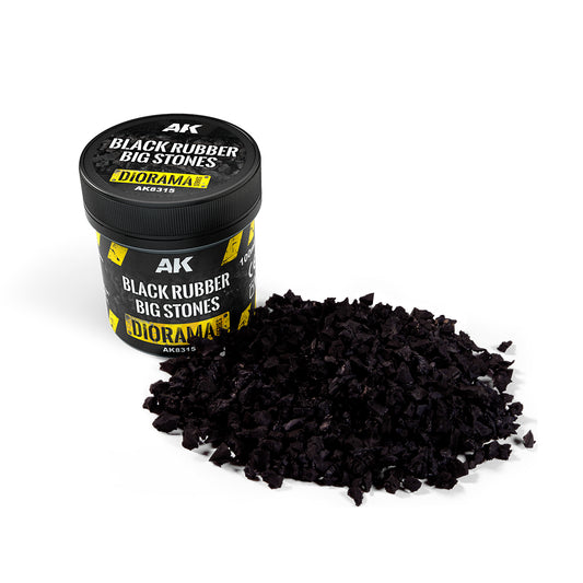 AK8315 - Vegetation - Rocks - Black Rubber Big Stones 100ml - 岩石 - 碳黑巨石 100ml
