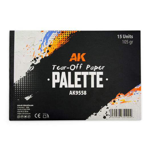 AK9558 - AK Tools - Tear-Off Paper Palette (15 Sheets) - 撕取式調色紙 (15入)