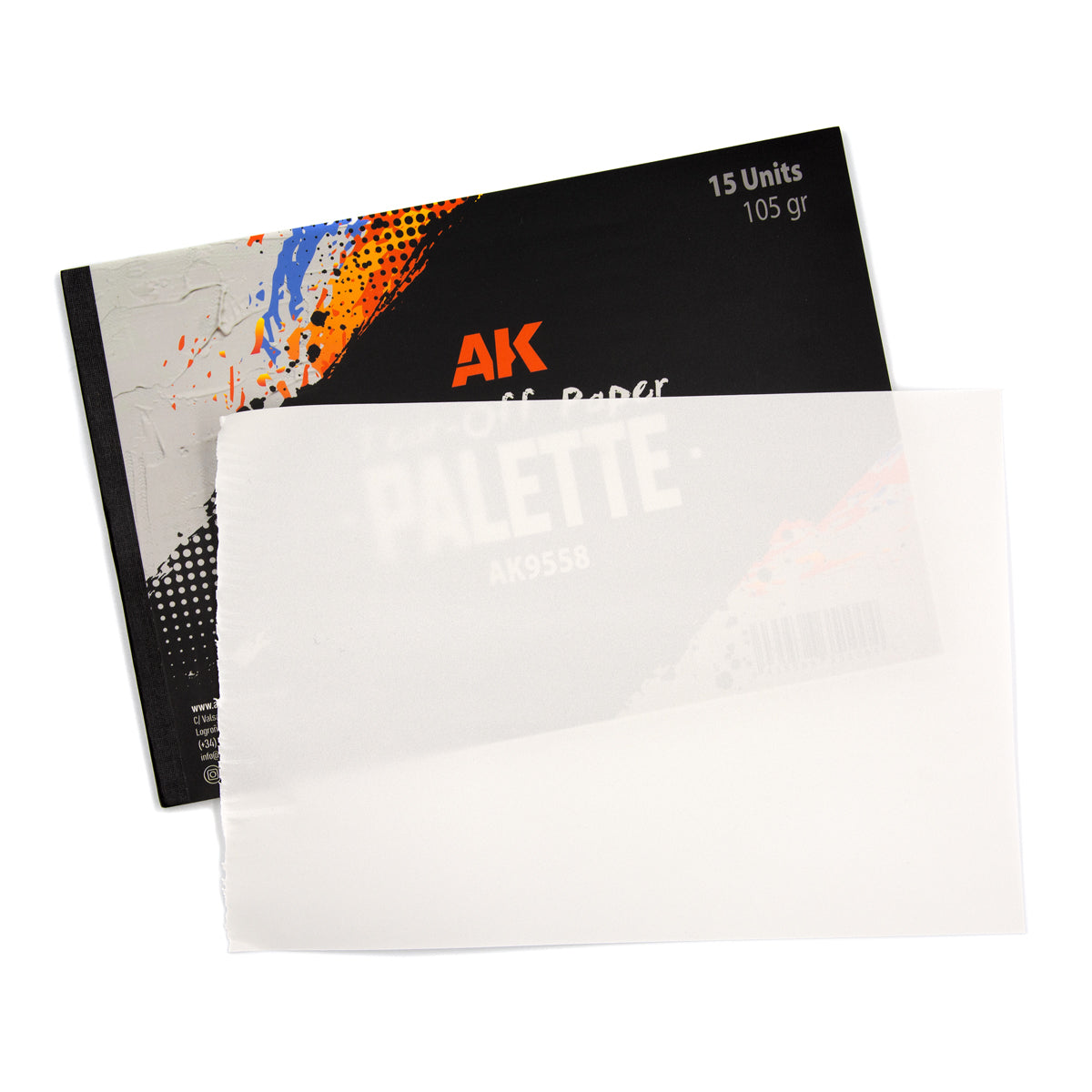 AK9558 - AK Tools - Tear-Off Paper Palette (15 Sheets) - 撕取式調色紙 (15入)