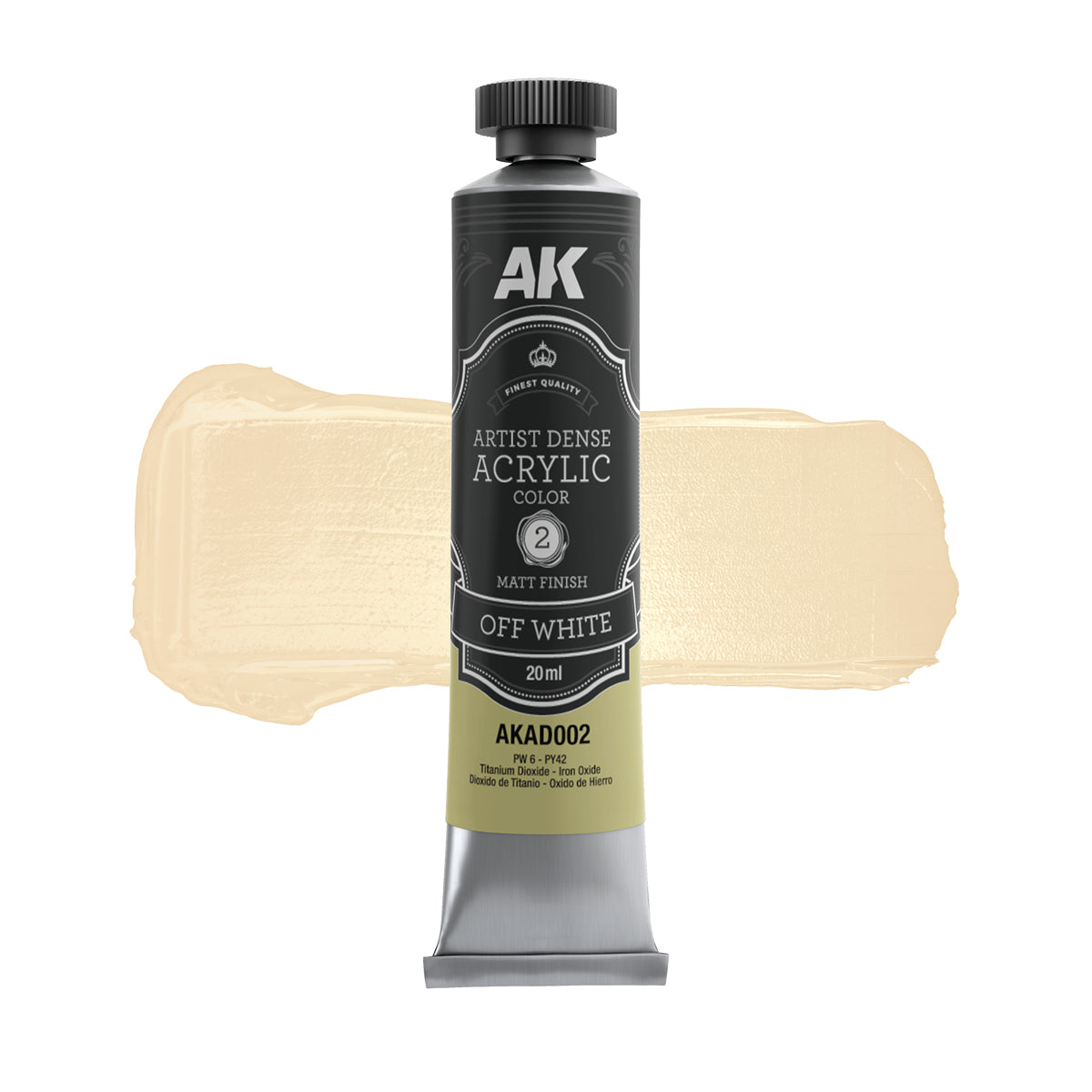 AKAD101 - Black & White Set – Artistic Dense Acrylic Color - 黑白色調壓克力顏料套組
