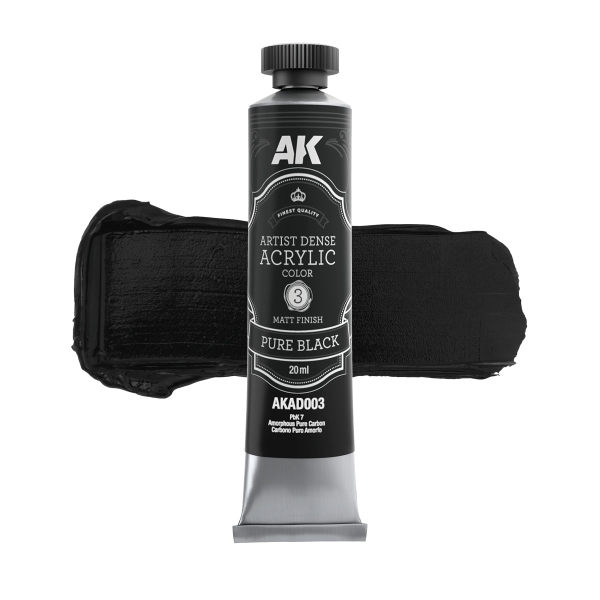AKAD101 - Black & White Set – Artistic Dense Acrylic Color - 黑白色調壓克力顏料套組