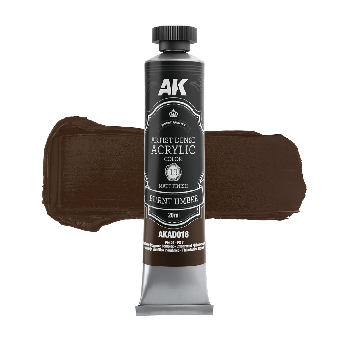 AKAD101 - Black & White Set – Artistic Dense Acrylic Color - 黑白色調壓克力顏料套組