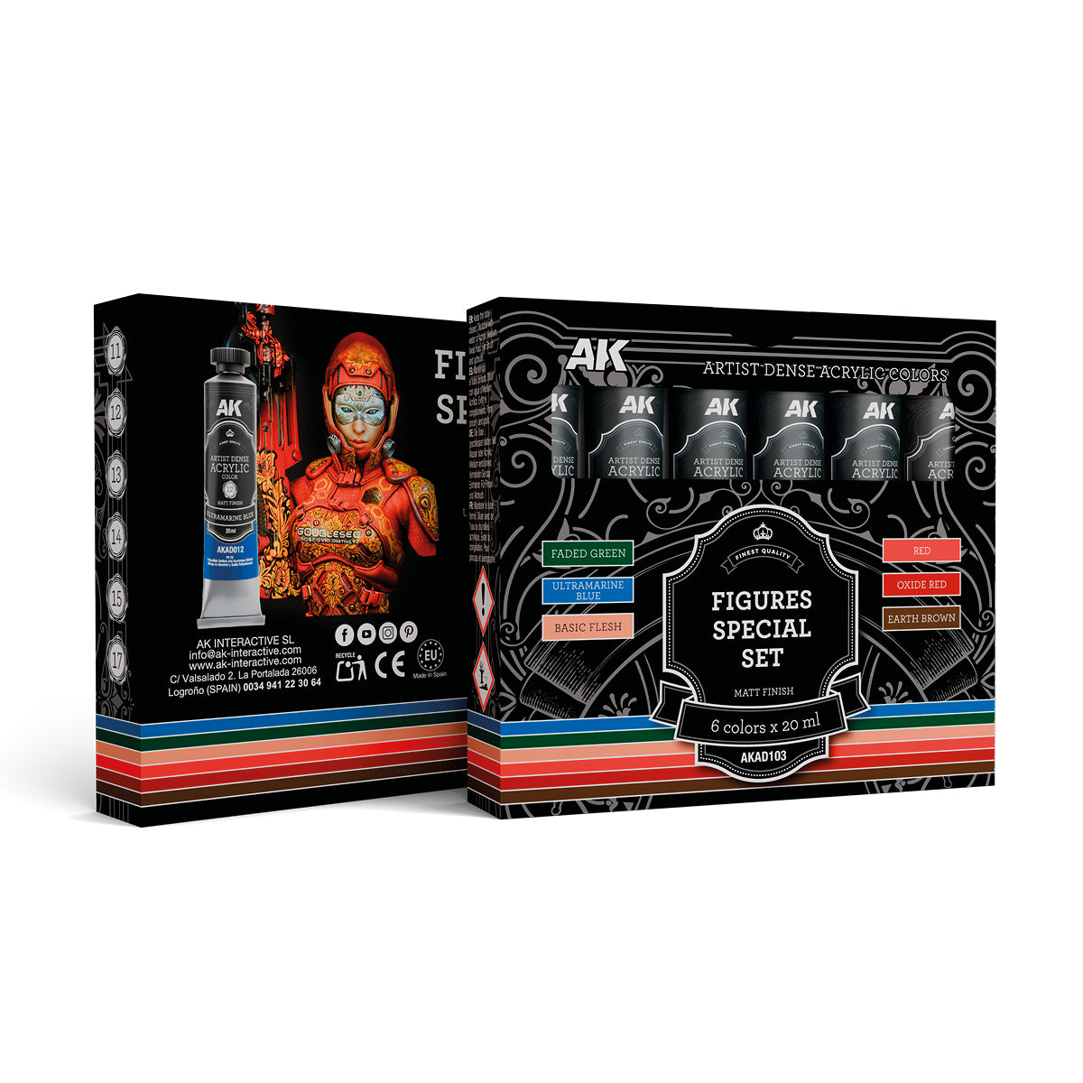 AKAD103 - Figures Special Set - Artistic Dense Acrylic Color - 特殊人像壓克力顏料套組