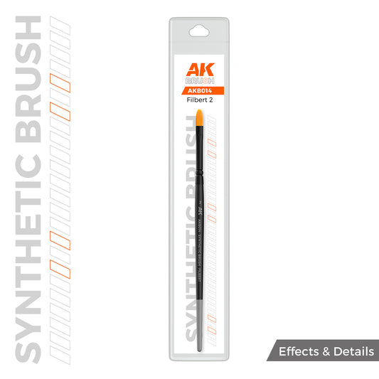 AKB014 - AK Synthetic Brush - Filbert 2