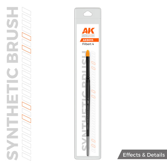 AKB015 - AK Synthetic Brush - Filbert 4
