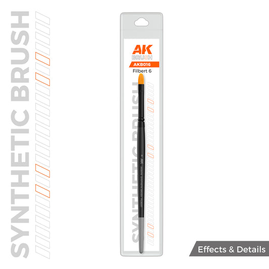 AKB016 - AK Synthetic Brush - Filbert 6