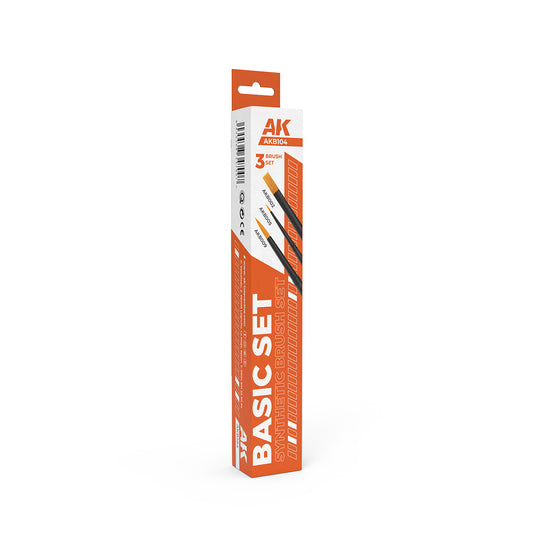 AKB104 - AK Synthetic Brush - Basic Brushes Set (3 Brushes)