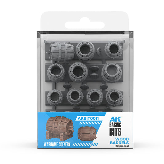AKBIT0011 - Basing Bit - Wargame Scenery - Wood Barrels