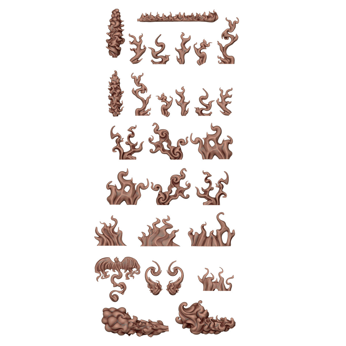 AKBIT0032 - Basing Bit - Special Effects - Flame Spell (28 Pieces) - 特效 - 火焰咒語