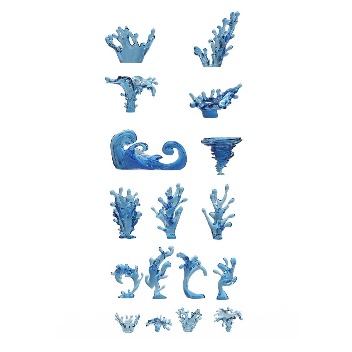 AKBIT0033 - Basing Bit - Special Effects - Water FX (17 Pieces) - 特效 - 水特效