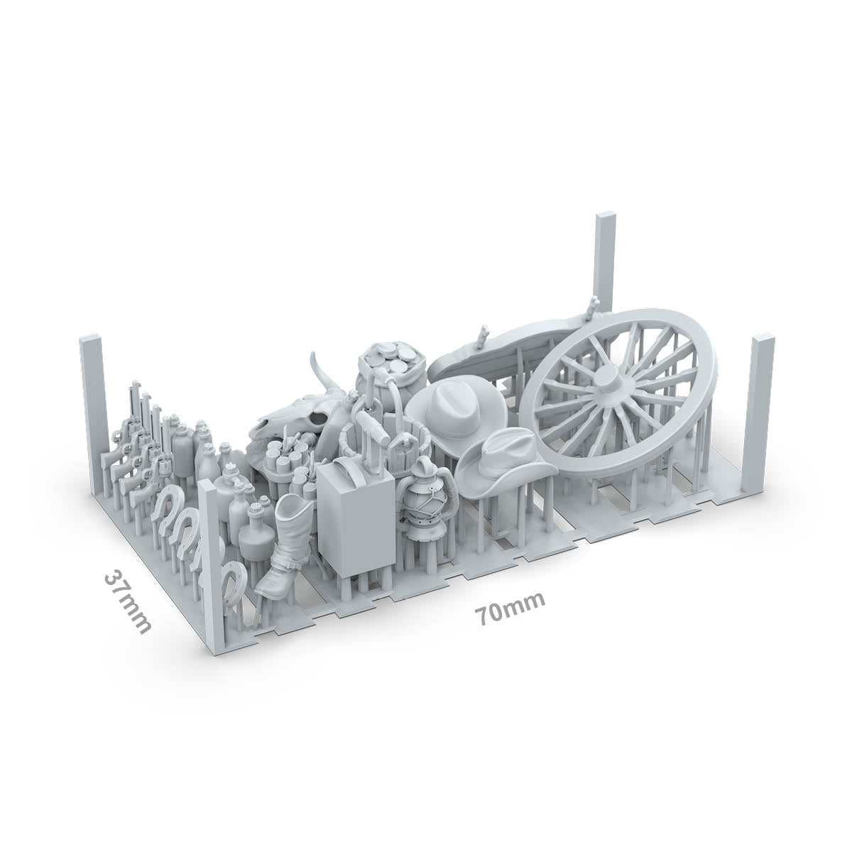 AKBIT0052 - Basing Bit - Wargame Scenery - Far West (24 Pieces)