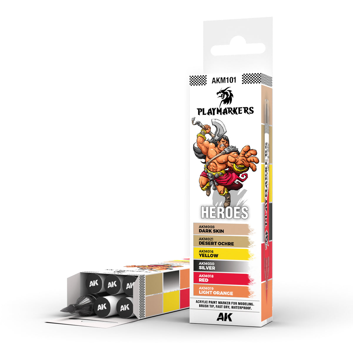 AKM101 - AK Playmarkers Set - Heroes (6 Markers)