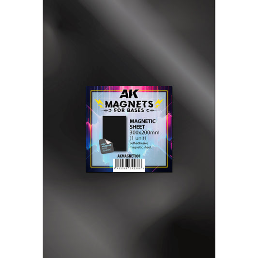 AKMAGNET001 - AK Wargame Accesories - Magnets for Bases - Magentic Sheet 300x200mm (1 unit) - 底座磁鐵 - 磁鐵片 300 X 200 (1入)
