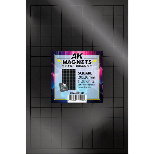 AKMAGNET002 - AK Wargame Accesories - Magnets for Bases - Square 20x20mm (126 units) - 底座磁鐵 - 正方 20 X 20 (126入)