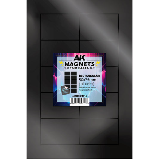 AKMAGNET014 - AK Wargame Accesories - Magnets for Bases - Rectangular 50x75mm (10 units) - 底座磁鐵 - 長方 50 X 75 (10入)