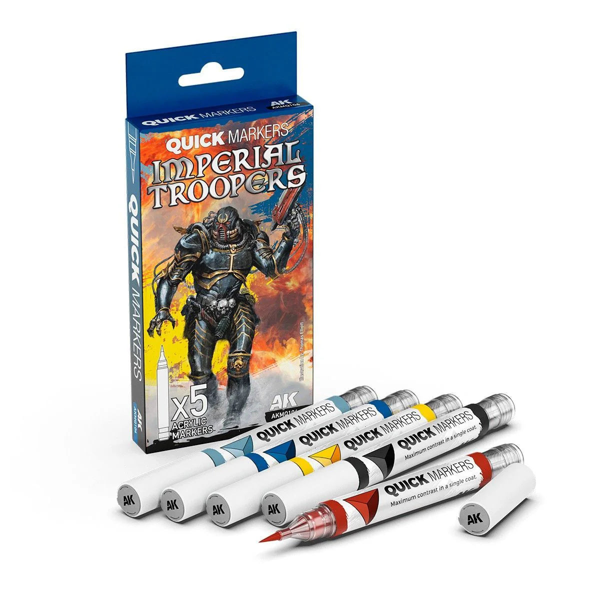 AKMQ104 - AK Quick Marker - Imperial Troopers Quick Markers Set (5 Markers) - 帝國步兵速塗麥克筆套組 (5支組)